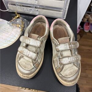 Golden Goose Kids Sneakers with Pink and Silver Accents